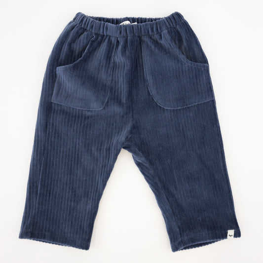 Dusty Blue Corduroy Hemmed Pant