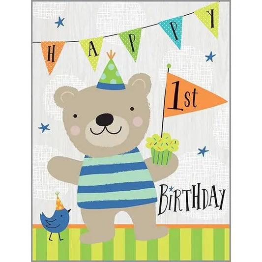 Bear 1st Birthday Card