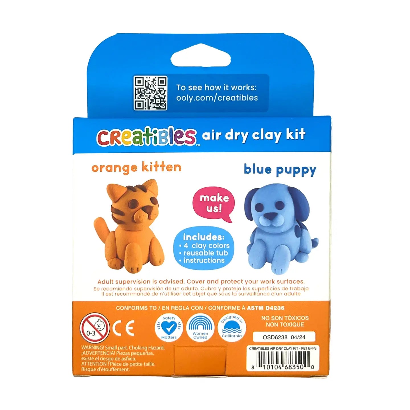 Creatibles D.I.Y. Air-Dry Clay Kit: Pet Bffs (Set of 4)