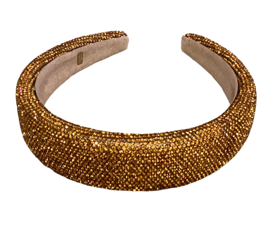 Gold Copper Crystallized Headband