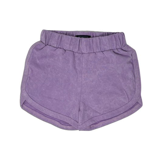 Purple Mineral Wash Short Shorts
