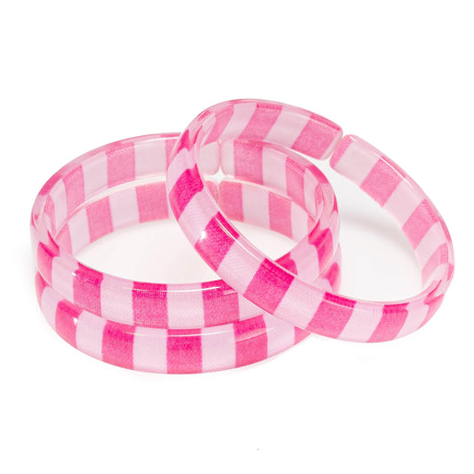 Pink Stripes Bangles