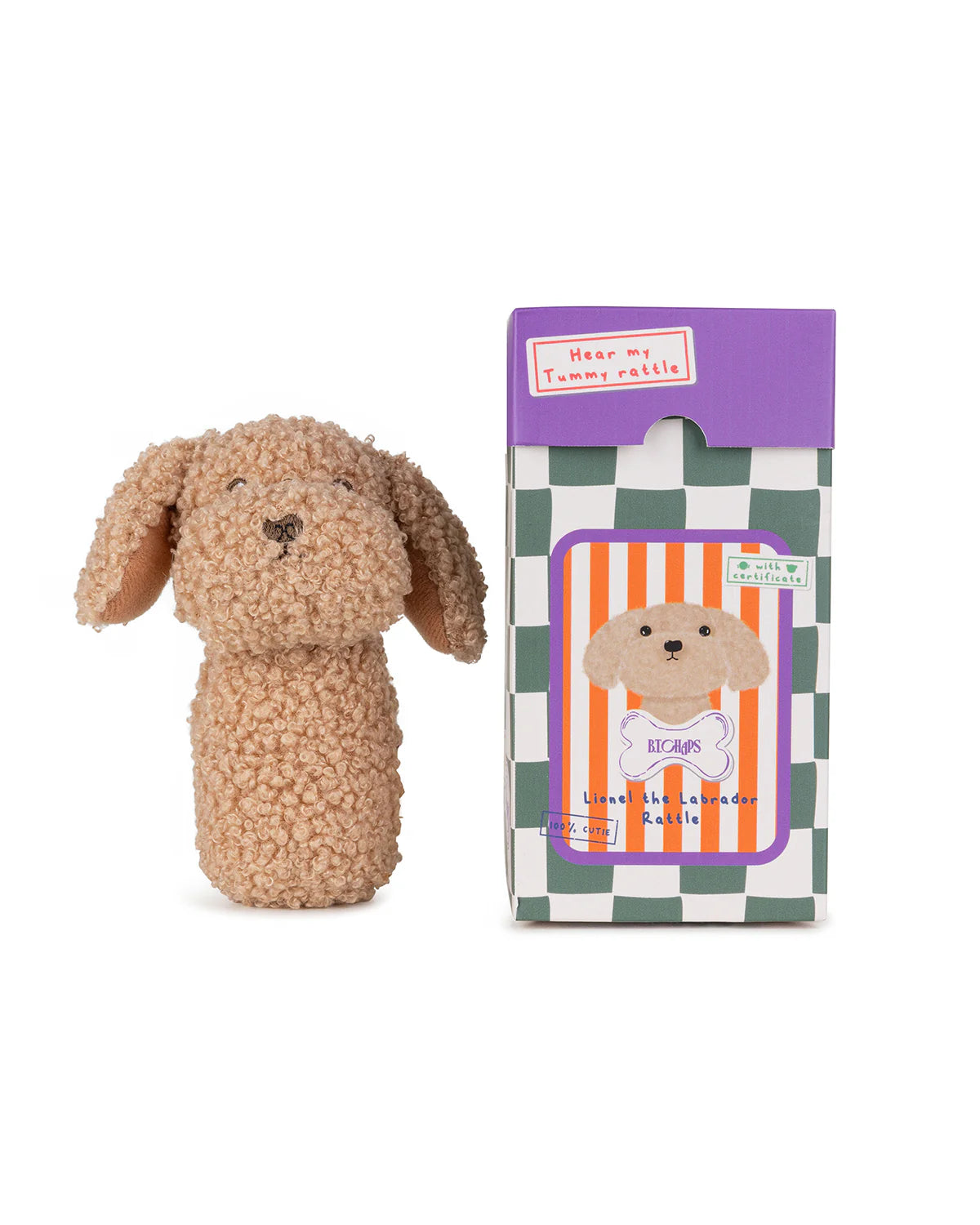 Plush BT CHAPS LIONEL the LABRADOR rattle in giftbox ECO 5"