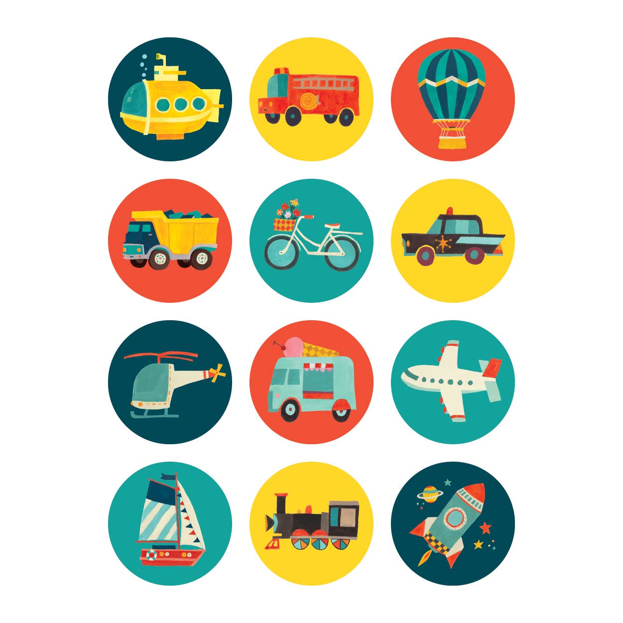 Transportation Mini Memory Match Game