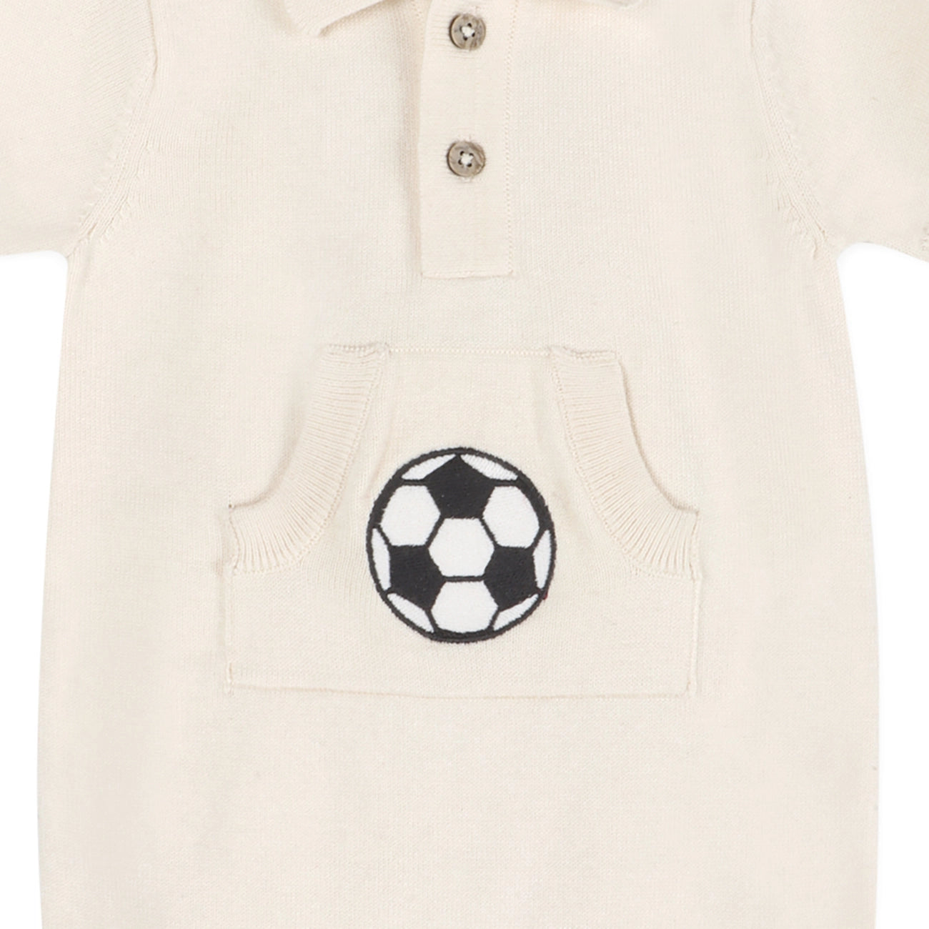 Soccer Applique Baby Knit Romper