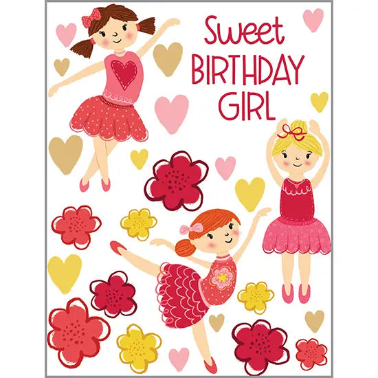 Birthday Greeting Card - Ballerinas-Kids