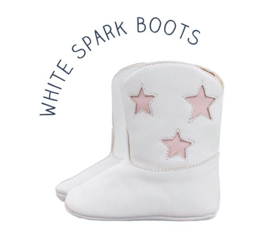 White Spark Boots