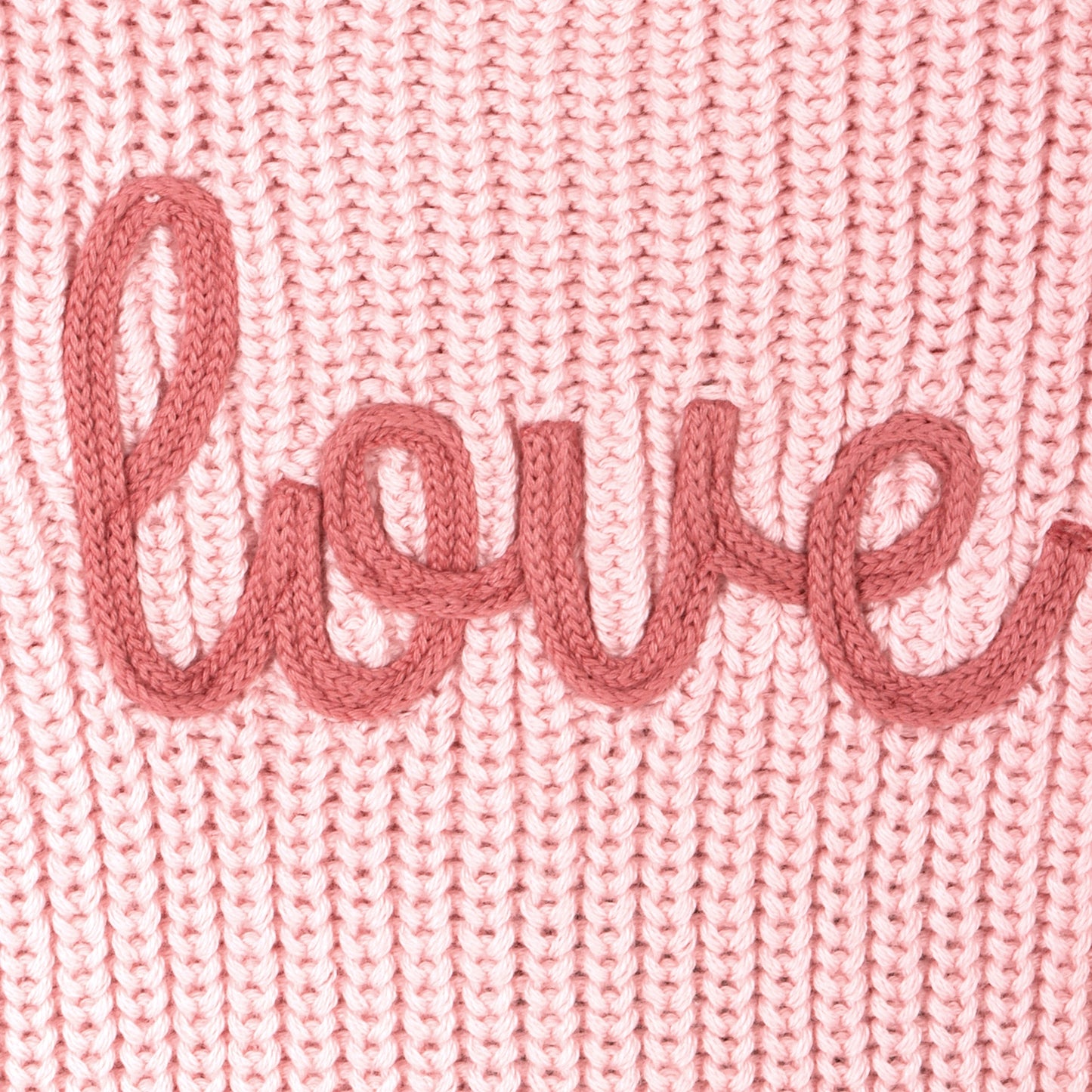 Love Embroidered Chunky Knit Baby Sweater