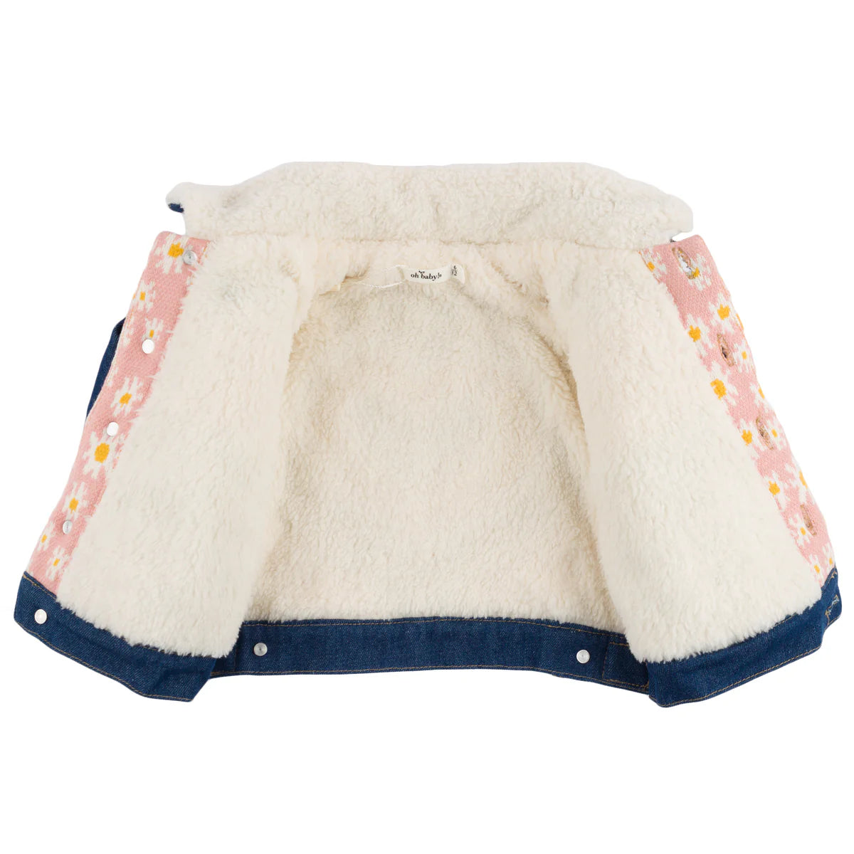 Quilted Heart Denim Jacket w/Cream Snowdrift