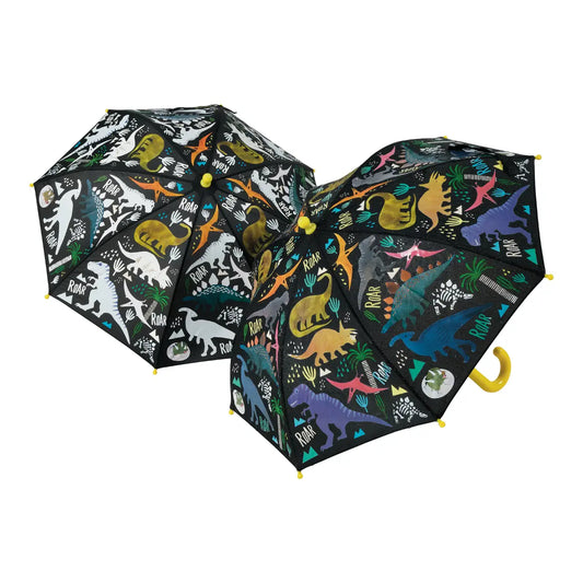 Color Changing Umbrella- Black Dino