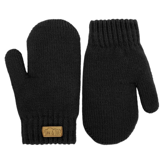 Black | Knit Mittens