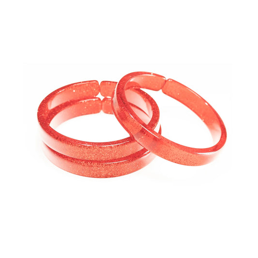 Glitter Coral Bangles