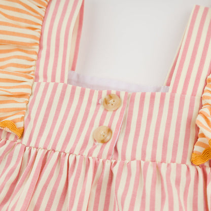 Cabana Amelia Ruffle Sleeve Dress- Faded Pink