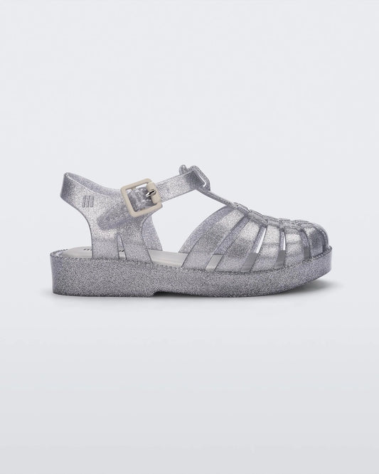 Clear Glitter Jelly Sandals