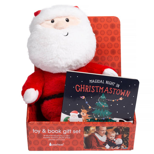 Santa Toy and Christmas Board Book Gift Set