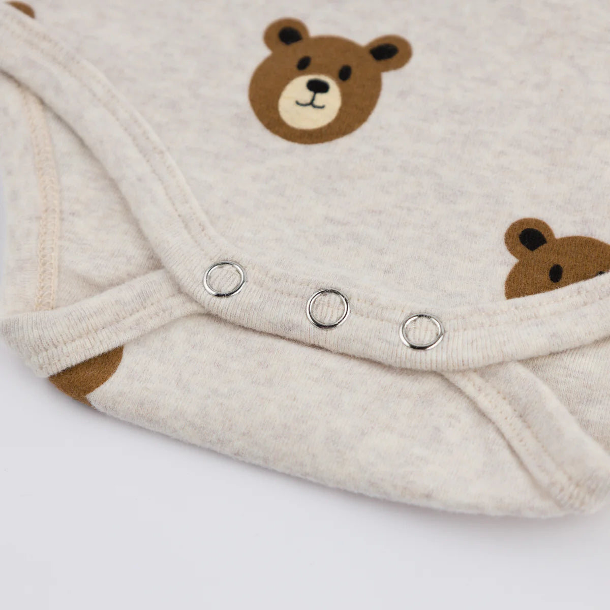 Malt Teddy Bear Face Print Pocket Onesie