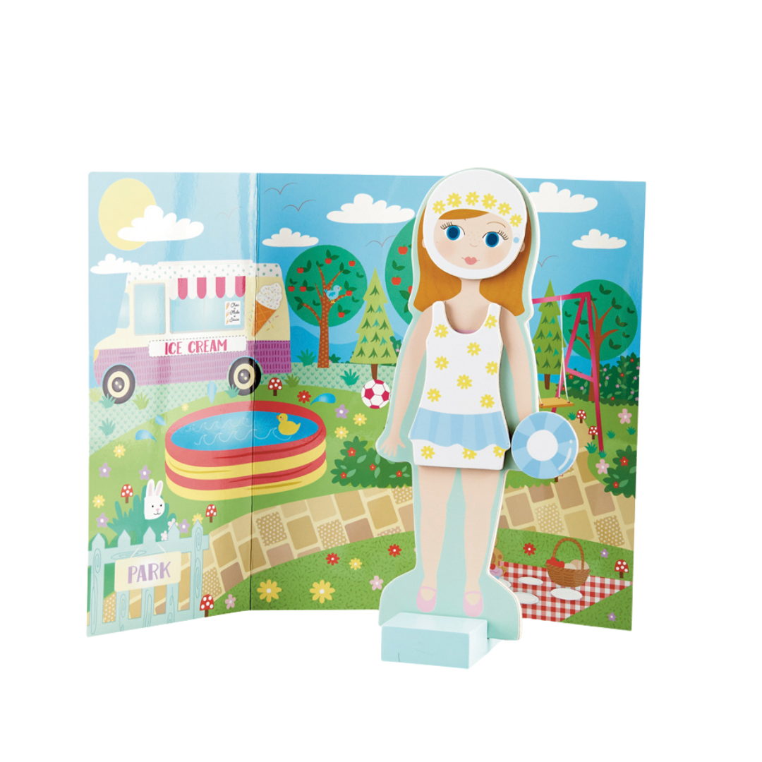 Wooden Magnetic Dress Up Doll - Elsie