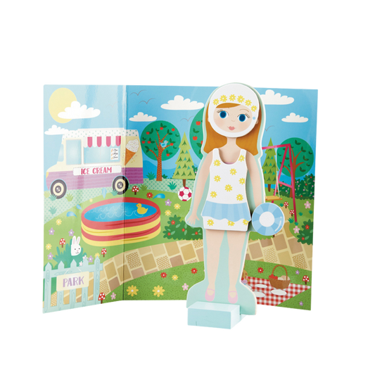 Wooden Magnetic Dress Up Doll - Elsie