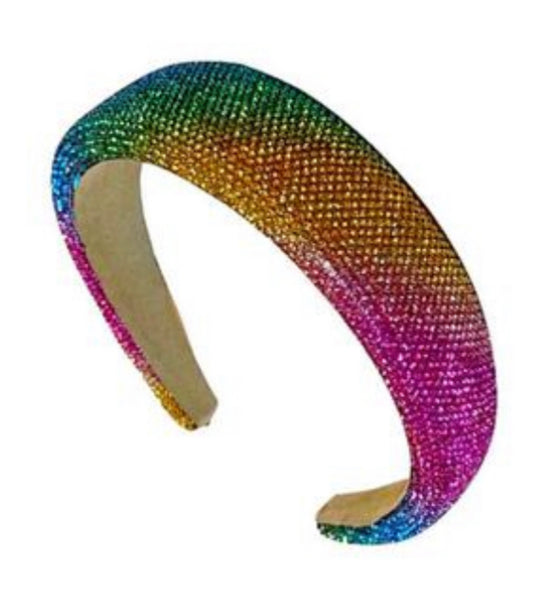 Rainbow Ombre Crystallized Headband