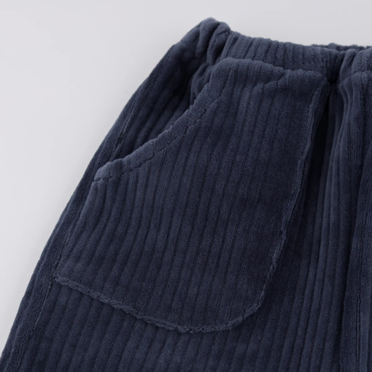 Dusty Blue Corduroy Hemmed Pant