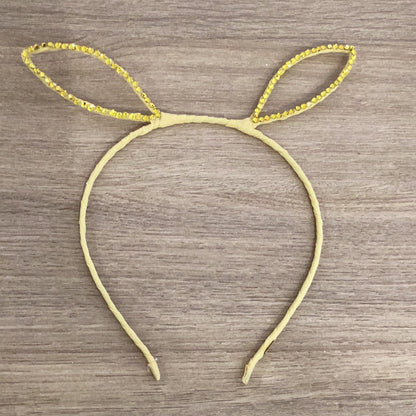 Yellow Bunny Ear Crystallized Headband