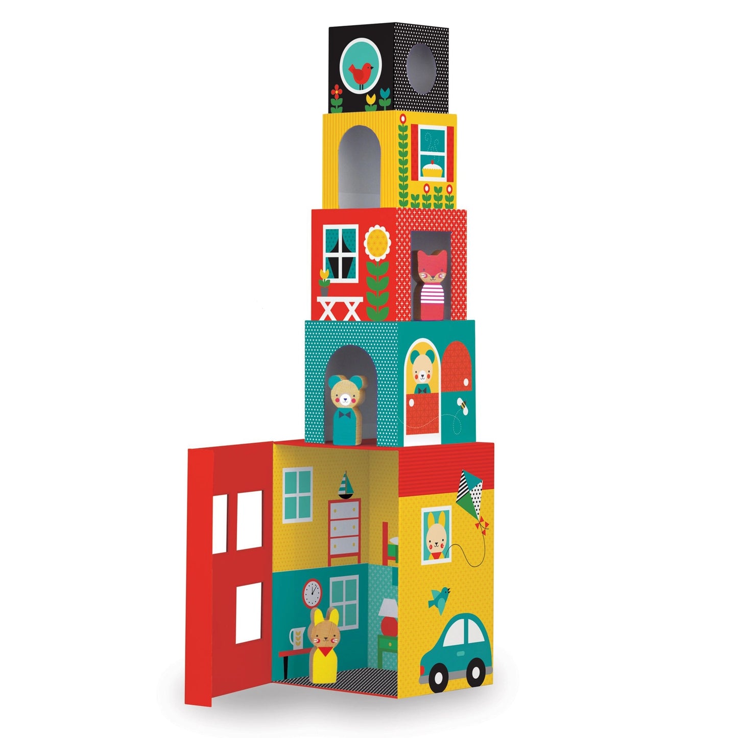 Peek-A-Boo House Stacking Blocks Play Set