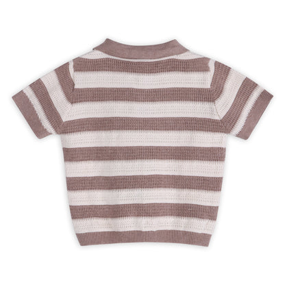 Oliver Textured Baby Polo And Shorts Set