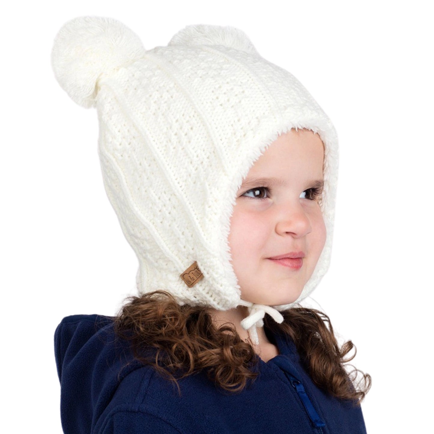 Cream Bear | Knit Bear Beanies