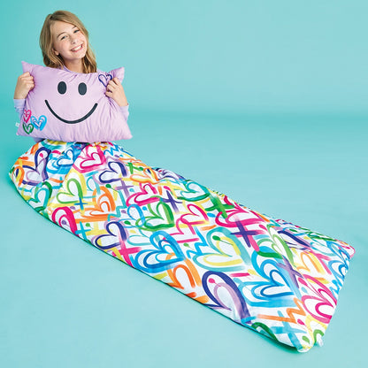 Corey Paige Hearts Sleeping Bag and Pillow Set