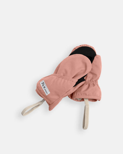 Benji Plush Mittens Rose Dawn