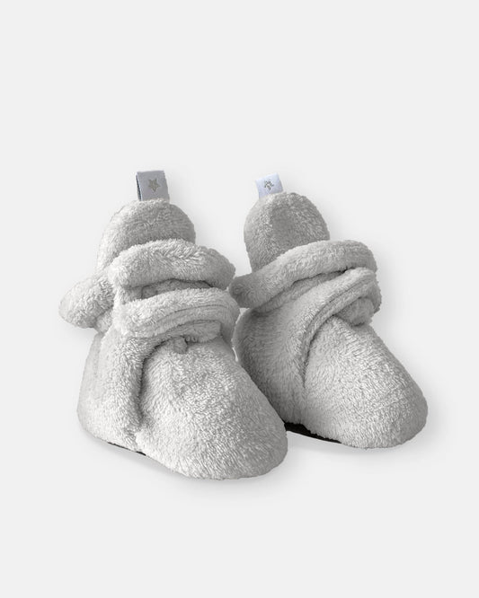 Plush Baby Bootie Slippers - Pearl