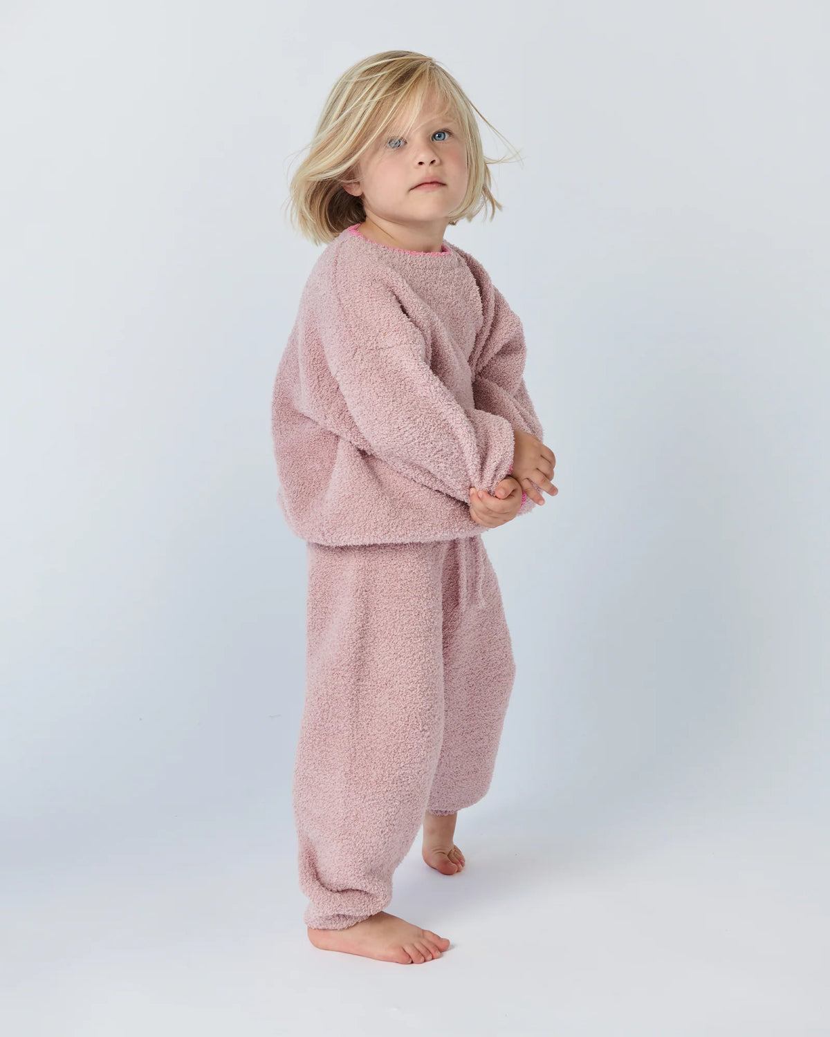 Fuzzy Boxy Lounge Pants Ash Rose