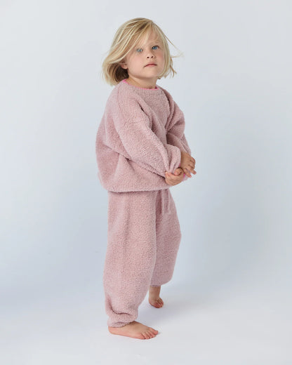 Fuzzy Boxy Lounge Pants Ash Rose