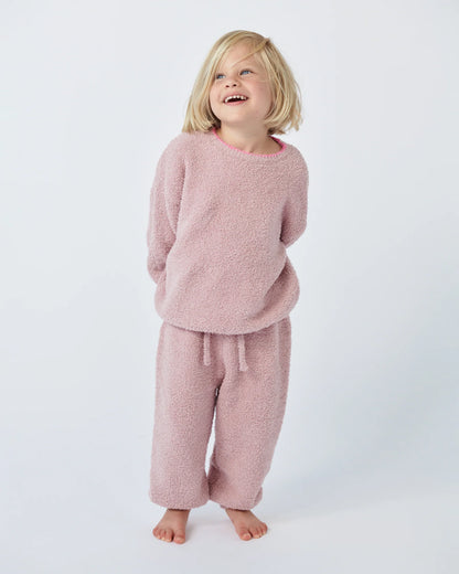 Fuzzy Boxy Lounge Pants Ash Rose