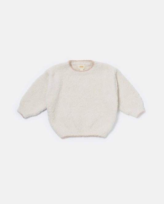 Fuzzy Boxy Sweater - Ecru
