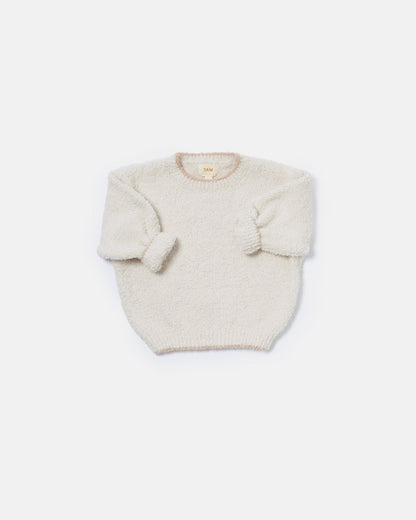 Fuzzy Boxy Sweater - Ecru