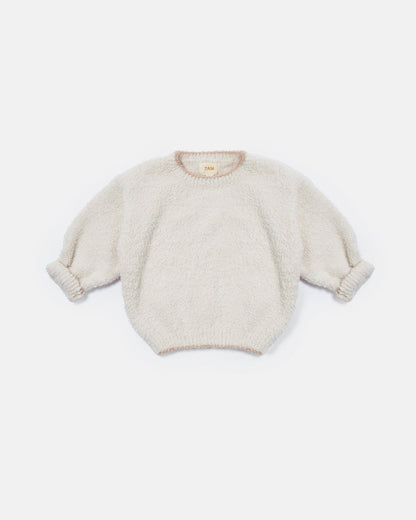 Fuzzy Boxy Sweater - Ecru