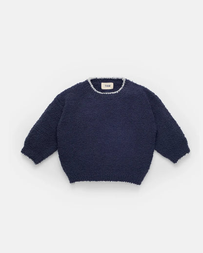 Fuzzy Boxy Sweater Navy