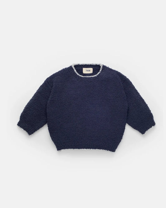 Fuzzy Boxy Sweater Navy