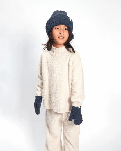 Fuzzy Ribbed Beanie Navy