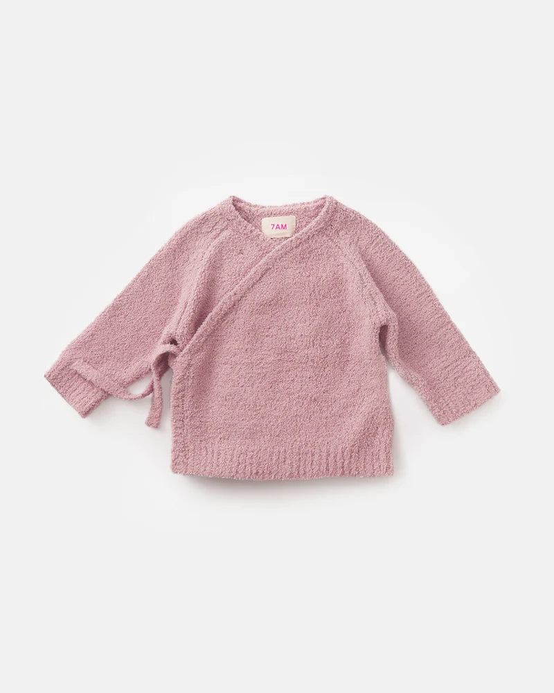 Fuzzy Wrap Top Ash Rose