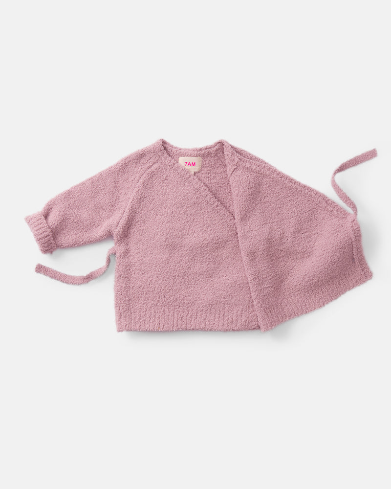 Fuzzy Wrap Top Ash Rose