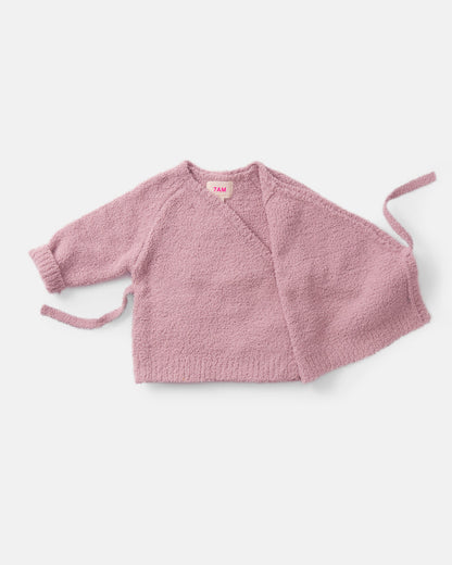 Fuzzy Wrap Top Ash Rose
