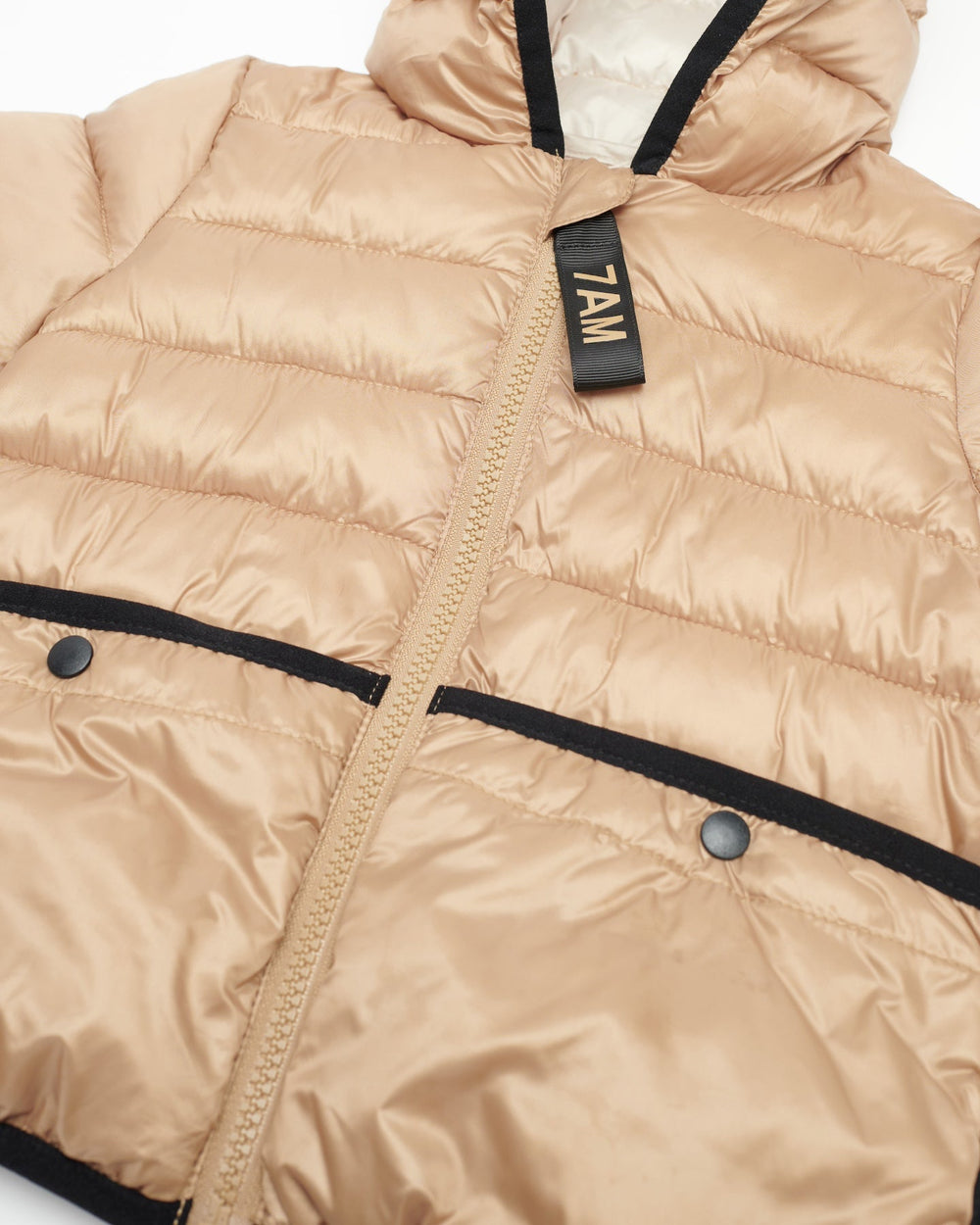 Roll Me Puffer - Tan Ecru