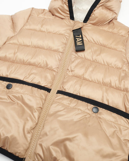 Roll Me Puffer - Tan Ecru