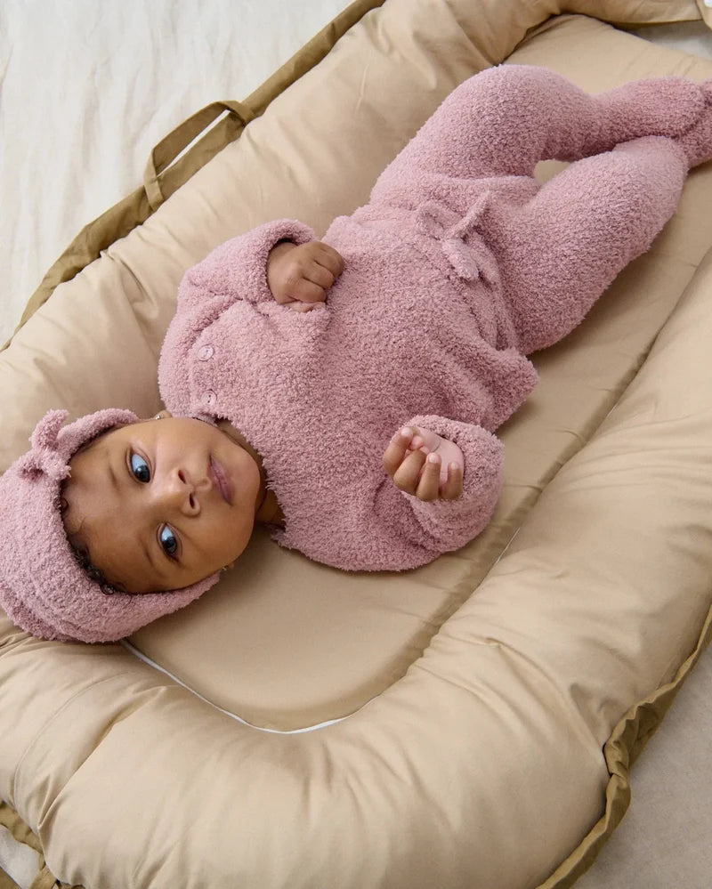 Fuzzy Infant Set Ash Rose