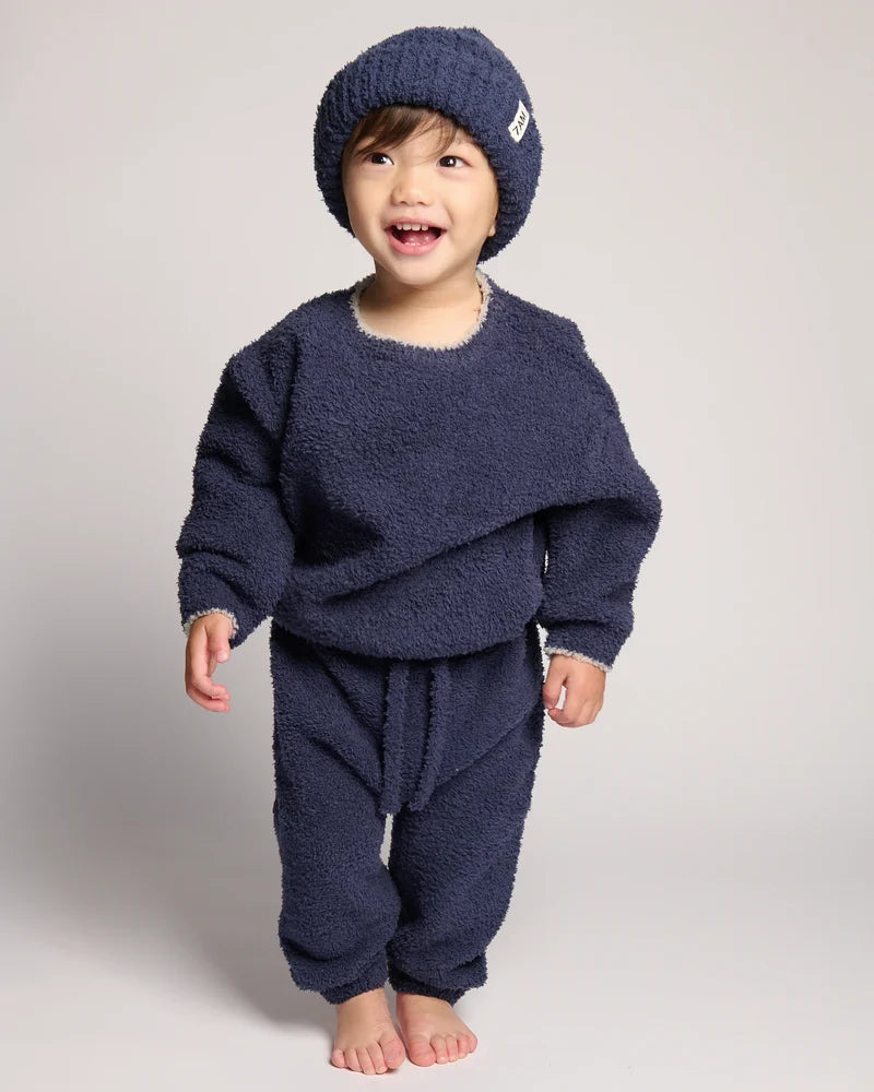 Fuzzy Boxy Sweater Navy