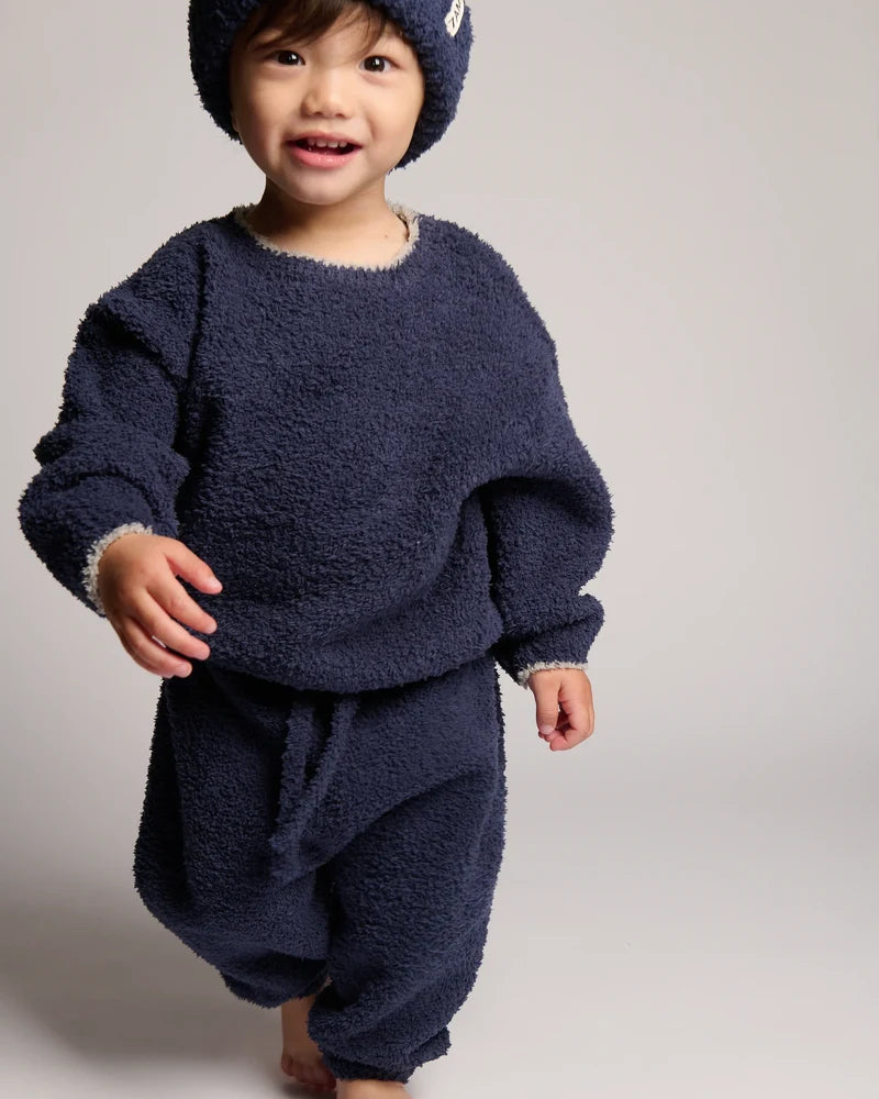 Fuzzy Boxy Sweater Navy