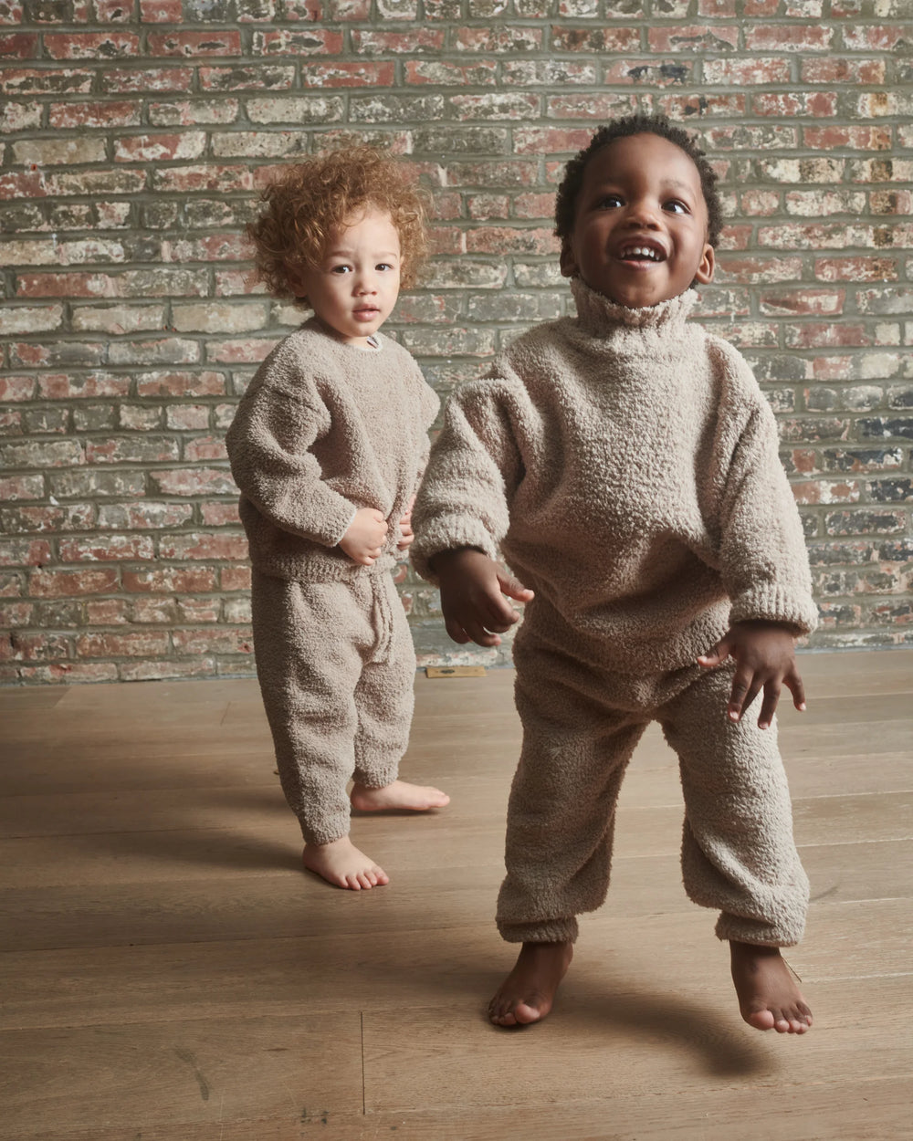 Fuzzy Boxy Lounge Pants - Taupe