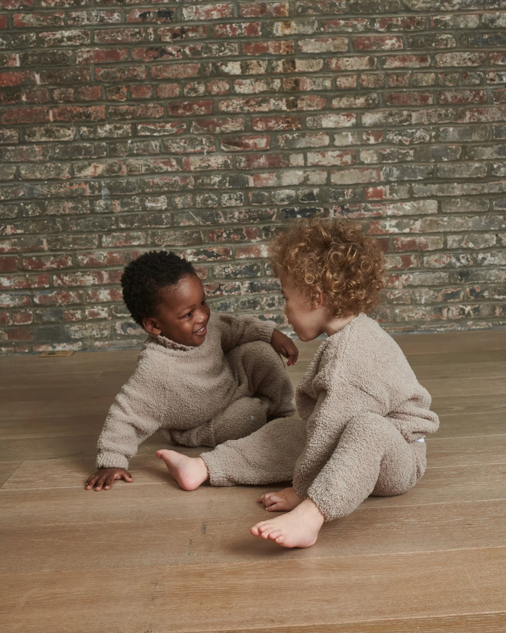 Fuzzy Boxy Lounge Pants - Taupe